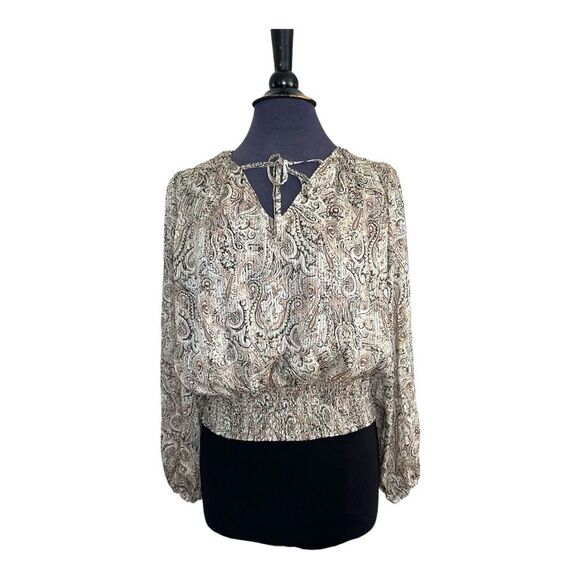 JOIE Paisley Long Sleeve Top Size M - Picture 1 of 5